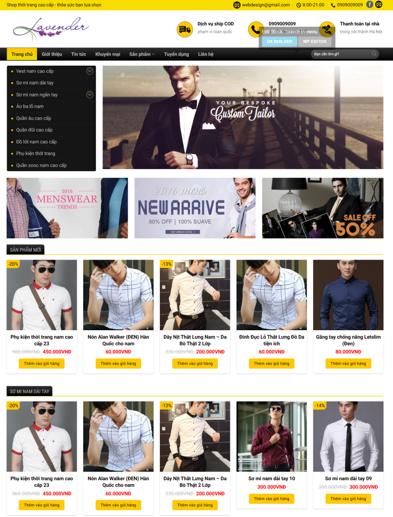 theme worpdress thời trang