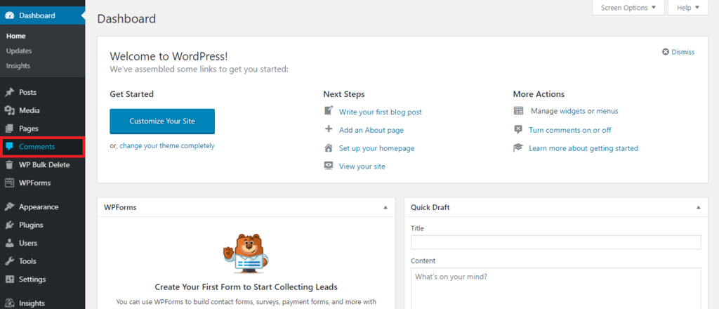 wordpress-delete-comment-dashboard-1