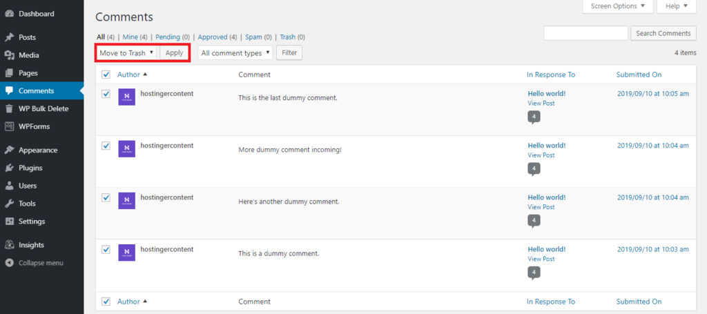 wordpress-delete-comment-dashboard-2